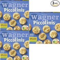 Su "Pufai Grocery", "Original Wagner Pizza Stone Oven Piccolinis Three Cheese" 270 g x 3 vnt.