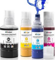 Sublimacinis rašalas, suderinamas su "Epson Ecotank" ET-1810 ET-2810 ET-2820 ET-2870 ET-2861 ET-2862 ET-15000 ET-8550 ET-2850 ET-2850 ET-2856 ET-2811 ET-2811 ET-288 76 76 (žydras, purpurinis, geltonas)