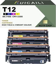 Suderinama T12 tonerio kasetė su mikroschema, suderinama su "Canon i-SENSYS X C1333i C1333iF C1333P" (4, juoda, žydra, purpurinė, geltona)