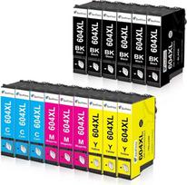 Suderinami rašalo kasetės, skirtos „Epson 604XL“ spausdintuvams „Expression Home XP-2205“, „XP-3200“, „XP-4200“, „XP-3205“ ir „Workforce WF“-2910DWF, WF-2930DWF, WF-2935DWF, WF-2950DWF (15 vnt. pakuotė)