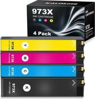 Suderinami su spausdintuvais „973X“ ir „973XL“, atsarginiai rašalo kasetės, skirtos HP PageWide Pro 452dw, 452dn, 477dw, 477dn, 552dw, 577dw, 577z, 452dwt, 477dwt, P55250dw, P55750dw, P57750dw daugiafunkciniams spausdintuvams, 4 spalvų rinkinys