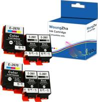 Suderinami „Epson“ 266 ir 267 rašalo kasetės, skirtos „Epson“ WF-100W, WF-110W ir „Workforce“ spausdintuvams, 4 juodos, 2 spalvotos