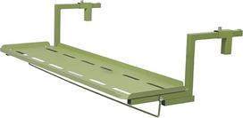 Sulankstomas balkono stalas, 7 kryptimis reguliuojamo aukščio, lauko balkono stalas, balkono turėklų stalas, sodo balkono turėklų stalas (žalias, 60cn)