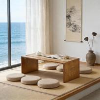 Sulankstomas kavos staliukas iš japoninio bambuko, nešiojamas žemas svetainės staliukas, universalus MTAT arbatos staliukas valgomajai, medinis stalas (100 cm)
