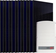SUNNIVA® 6,0 kW saulės energijos sistema, 12 vnt. 500 W „Fullblack“ dvipusės saulės baterijos, keitiklis SE6K (3 fazės)