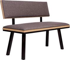 Suolas, kampinis suolas arba virtuvės suolas su atlošu 125 x 89 x 48 cm, su paminkštinimu, užtikrinančiu didelį sėdėjimo komfortą, idealiai tinka kaip suolas valgomajame, lengvai surenkamas, elegantiškas ąžuolo "Premium" dekoras