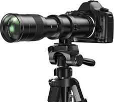 Super teleobjektyvas su priartinimu 420–800 mm, F8,3, pilno kadro, rankinio fokusavimo, skirtas „Canon“ EF/EF-S jungties skaitmeninėms veidrodinėms fotoaparatams – suderinamas su „EOS Rebel T7/T7i“, „5D“, „90D“, „80D“, „7D“ ir kitais modeliais