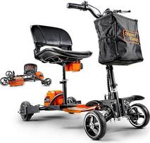 SuperHandy Passport Pro Mobility Scooter - Folding Aluminium Frame, 4 Wheels, Including 2 48V 2Ah Li-Ion Batteries and Charger, Supports up to 150kg [Patent Pending]