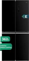 SVAN S418800ENFN S418800ENFN Šaldytuvas, 4 durys, stiklinis, juodos spalvos, talpa 362 litrai, tylus, energijos vartojimo klasė E
