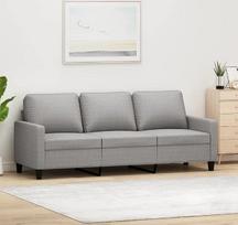 Svetainės baldų komplektai, svetainės sofų komplektai, sofos-lovos, 3-vietė šviesiai pilka 180 cm audinio modulinė sofa, modulinė sofa, lauko terasos baldai,