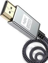 sweguard 4K HDMI kabelis 4K @ 60Hz 18Gbps didelės spartos HDMI 2.0 nailono pintas kabelis paauksuotos jungtys su "Ethernet" garso grįžtamuoju kanalu suderinamas su vaizdo įrašais 4K UHD 2160p HD 1080p
