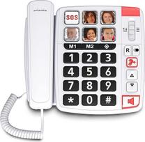 SWISSVOICE - Xtra 1110 - Belaidis fiksuotojo ryšio telefonas - Dideli mygtukai - 6 tiesioginių nuotraukų mygtukai - Ypač garsus skambėjimo signalas - Skambučio indikatorius - Garso stiprinimas - Suderinamas su klausos aparatais - Brailio raštas - Baltas