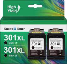 swiss toner 301XL 301 XL kasetės, suderinamos su HP 301 spausdintuvo kasetėmis, juodos spalvos, skirtos HP Envy 4500 5530 Deskjet 3050 2540 2050 Officejet 2620 4630