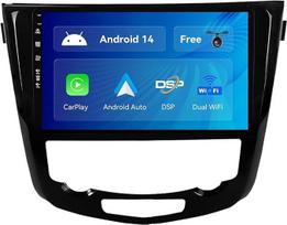 SXAUTO [2G+64G] "Android 15" automobilinis radijas "Nissan X-Trail Qashqai J11 Rouge" (2014-2018 m.) - Integruotas "CarPlay Android Car" - Kamera - Valdymas vairu/DAB/4G/Dual-Band WiFi/Bluetooth/DSP - 2 DIN 10.1