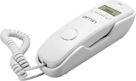 T112 "Trimline" fiksuotojo ryšio telefonas su skambinančiojo atpažinimo numeriu, sieninis, ne stačias, baltas