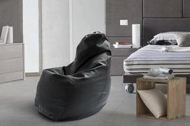 Talamo Italia - Annachiara Pouf Bean Bag Pouf Bean Bag Bean Bag Bean Bag Pagaminta Italijoje 100 % Pagaminta Italijoje 70 x 70 x 110 cm Black