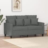 Tamsiai pilka, 120 cm, audinio sofa lova, 2 sėdimų vietų sofa, tamsiai pilka, skirta svetainei, biurui, kambariui, poilsio kambariui, miegamajam