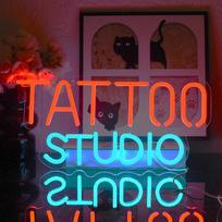 Tatuiruočių studija Neon ženklas Dimmable Tattoo Neon ženklas LED ženklas sieninis dekoras USB raidės Neoniniai žibintai Tatuiruočių salonas Studija Parduotuvė Ženklas Tatuiruotė