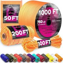 TECEUM „Paracord“ virvė 750 – abrikosų spalvos, 305 m – išgyvenimo virvė, 4 mm