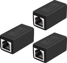 Techrum RJ45 jungtis Cat7 Cat6 Cat5 Ethernet jungtis RJ45 8P8C Tinklo kabelio jungtis Pratęsimo adapteris 3 vnt.