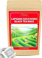 TeeLux Lapsang Souchong arbatos maišeliai, 100 vnt., veganiška, unikali rūkyta juodoji arbata iš Kinijos, sodraus dūmo skonio