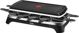Tefal Raclette Ambiance RE4588 | für 10 Personen, inklusive Tischgrill-Funktion | Grillplatte antihaftbeschichtet + spülmaschinengeeignet | 2 Meter langes abnehmbares Kabel | Schwarz/Edelstahl | 1350W