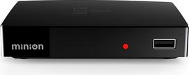 Tele System MINION digitaler terrestrischer Decoder- 10-bit DVB-T2 HEVC Empfang, automatischer Sendersuchlauf, integrierter Mediaplayer, EPG- einfach und technisch - Fernbedienung inklusive