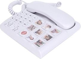 Telefonas fiksuotojo ryšio, Ld-858Hf Laidinis telefonas su dideliais mygtukais Fiksuotasis telefonas Nuotraukų saugykla Laidinis telefonas Palaiko vieno klavišo rinkimą / laisvų rankų įrangą