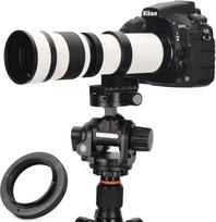 Teleobjektyvas „JINTU“ 420–800 mm F8,3, EF objektyvas su rankiniu fokusavimu, skirtas „Canon EOS 4000D“, „2000D“, „1500D“, „850D“, „800D“, „750D“, „600D“, „500D“, „90D“, „5D III“, „D90“, „D5600“, „D5200“, „D510“0, „D7 200“, „D7100“, „D3100“, „D3200“
