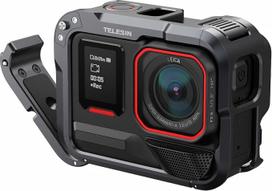 TELESIN apsauginis aliuminio lydinio rėmas, skirtas „Insta360 Ace Pro 2“ / „Ace Pro“; metalinis greito atsegimo laikiklis su 1/4 colio srieginiu tvirtinimu ir „Cold Shoe“ tvirtinimo juosta; „Ace Pro“ / „Ace Pro 2“ priedai
