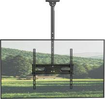 Televizoriaus laikiklis montavimui prie lubų, skirtas 26–65 colių televizoriams, sveriančioms iki 45 kg, maksimalus VESA dydis 400 x 400 mm | Pasukamas, pakreipiamas, aukščio reguliuojamas laikiklis montavimui prie lubų, pasukamas 360°, skirtas lygiosioms