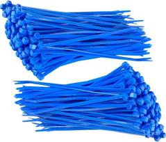 TERF® Kabelbinder, blau, 370 mm x 7,6 mm, robuste Nylon-Kabelbinder, sichererer selbstschließender Mechanismus, Kunststoffbinder für Zuhause, Büro, Garten, Garage, Werkstatt, Heimwerker, 100 Stück