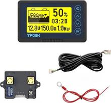 TF03KH Kulono skaitiklis, skirtas kemperiams ir naudojimui be elektros tinklo, suderinamas su 8–120 V akumuliatoriais, aiškiai rodo įtampą, srovę, galią ir numatomą veikimo laiką (geltona lemputė)