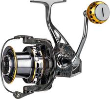 THKFISH jūrinė spiningavimo ritė, 10000/12000 Surf Fishing Reel, 8+1/11+1+1BB 4.1:1, 45/25kg maksimali trauka, itin sklandžiai veikianti galinga jūrinės žūklės ritė su CNC aliuminio rite