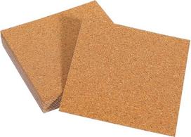 TIDTALEO lipnios kamštinės padėkliukai, stačiakampiai, 100 mm × 2 mm, 10 vnt., teminė vakarėlio serija