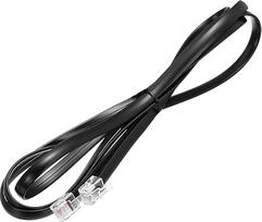 Tiekėjų žemėlapis Telefoninis kabelis, 1,5 m, RJ12 6P6C, „vyras–vyras“, tiesioginis sujungimas, skirtas namams ir biurui, juodos spalvos