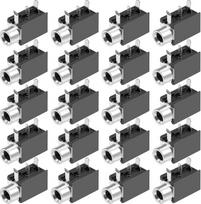 tiekimo schema PJ316 20 PCB 3,5 mm 3 kontaktų moteriškos ausinių jungties stereofoninis lizdas garso ir vaizdo, juodos spalvos