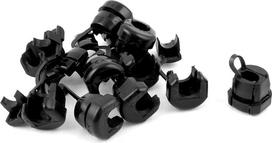 tiekimo schema: 10 vnt. 8 mm skersmens nailono kabelio virvės, fiksuojamas spaustukas, įtempimo mažinimo įvorė, juodos spalvos, DE de
