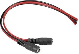 Tiekimo schema: 2 vnt. DC maitinimo jungiamasis kabelis su 12 V moteriškąja jungtimi, skirtas vaizdo stebėjimo kamerų apšvietimo adapteriui, 2,1 mm x 5,5 mm, ypač storas