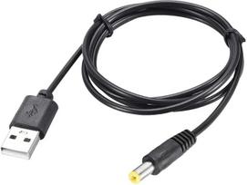 Tiekimo schema: 2 x 1 m DC kištukinis maitinimo šaltinis su 5,5 x 2,1 mm adapteriu į USB kištuką.