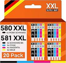 Tiekti Guy 580XXL 581XXL spausdintuvų kasetes Suderinamos su Canon 580 581 kasetėmis Tinka Pixma TR8550 TS705 TS705 TS705a TS6350 TS6350a TS6351 TS6351a TS6300 TS9550 Multipack 15x PGI-580 CLI-588 1