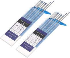 TIG volframo suvirinimo elektrodų tiekimo schema: 3/8" x 7", 1,8–2,2 % lantano, skirta nerūdijančio plieno suvirinimui, aliuminio ir magnio lydinių suvirinimui, aviacijos ir kosmoso pramonei, automobilių pramonei, gamybai, mėlyna