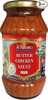 Tikras indiškas „Butter Chicken“ padažas – švelniai aštrus paruoštas padažas greitiems patiekalams iš natūralių ingredientų – autentiška indiška virtuvė – veganiškas ir be glitimo – 3 x 450 g