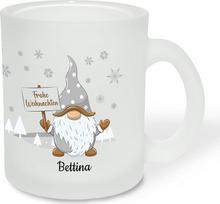 Tikri teiginiai Dovana karšto vyno gerbėjams: stiklinis puodelis "Frohe Weihnachten", personalizuotas su vardu ir pavarde - nykštukų motyvas - dovanų idėja advento ir Kalėdų laikotarpiui - sotus, apie 300 ml