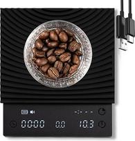 TIMEMORE „Black Mirror Basic 3“ kavos svarstyklės, skirtos „Pour-Over“ ir espreso kavai, su laikmačiu, 2 kg / 0,1 g tikslumo skaitmeninės svarstyklės su 3 kavos ruošimo režimais ir santykio funkcija, 1600 mAh baterija, USB-C, juodos spalvos