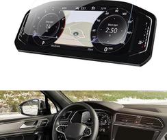Tinka „VW T-Cross“/„T-Roc“/„Tiguan 2“/„Polo MK6“/„Touran“/„Passat B8“ – 10,25 colių „Digital Cockpit“ apsauginė plėvelė, prietaisų skydelio apsauginė plėvelė, ekrano apsauginė plėvelė ir kiti priedai
