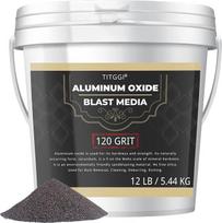 TITGGI aliuminio oksido smėliavimo medžiaga Nr. 120 (5,44 kg) – aukščiausios kokybės smėliavimo medžiaga, labai abrazyvus smėlis, skirtas metalui smėliuoti, smėliavimo aparatams, smėliavimo kameroms ir smėliavimo pistoletams – TITGGI