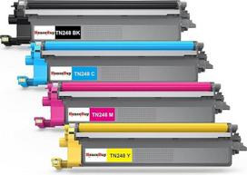TN248 tonerio kasetės, skirtos Brother TN248 TN248XL spausdintuvams DCP-L3520CDW L3520CDWE L3560CDW HL-L8230CDW L3220CW MFC-L3740CDW L8390CDW (juoda, žydra, purpurinė, geltona, 4 pakuotės)