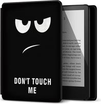 TNP dėklas „Kindle“ 11-osios kartos modeliui – plonas ir lengvas apsauginis dėklas 6 colių „Amazon Kindle“ 2022 m. modeliui, ypač plonas elektroninių knygų skaitytuvo dėklas, automatinė miego / pažadinimo funkcija – „Don't Touch Me“ – juodos spalvos