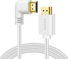 TNP HDMI laidas, kairysis kampas, 90 laipsnių (4,5 m), didelio greičio HDMI 2.0 kabelis, palaiko UHD 4K 60 Hz, 2K 2160p, Full HD 1080p, Quad HD 1440p, 3D, ARC/eARC, Ethernet, skirtas „Xbox One X/S“, „PS 4 Pro/Slim“ ir